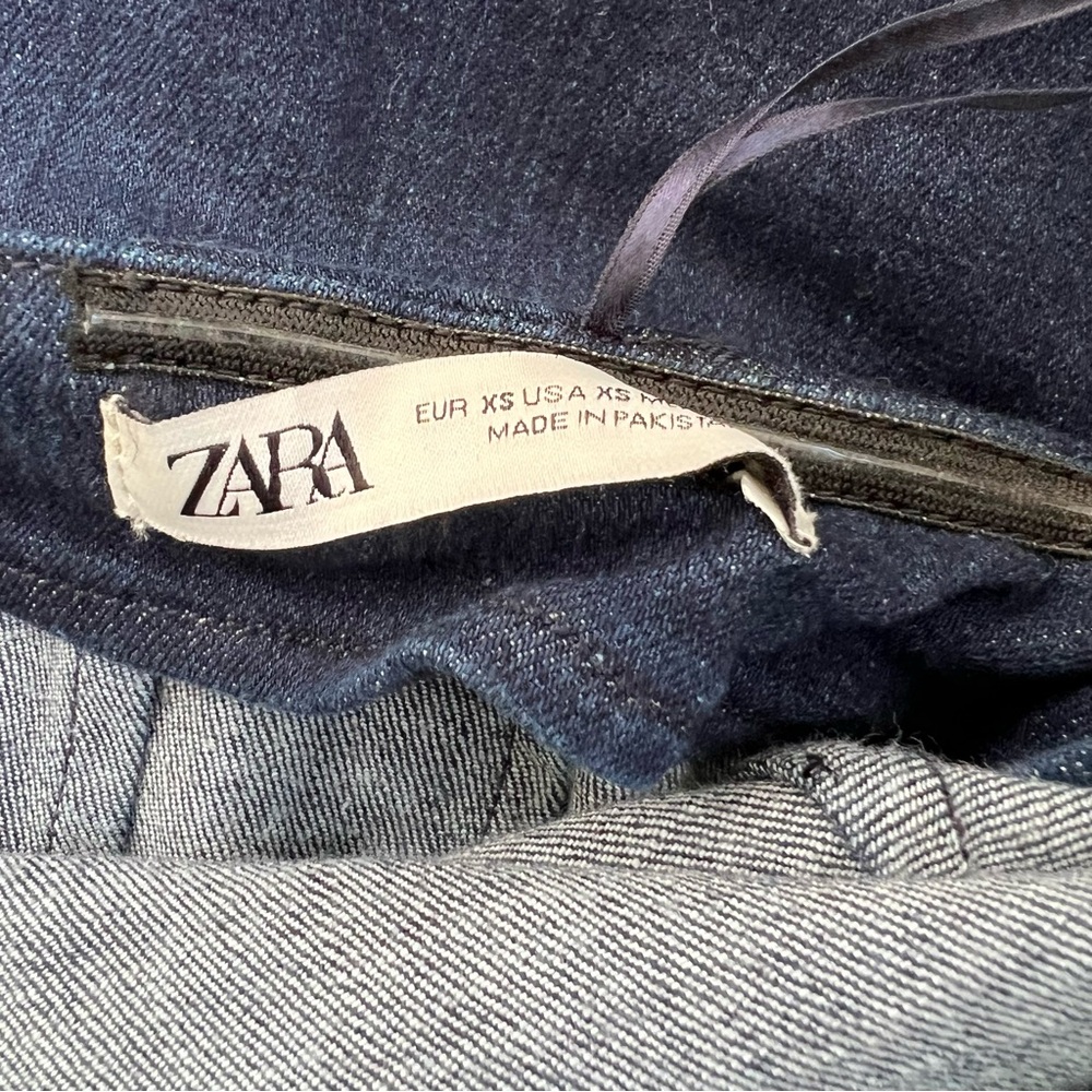 Zara Strapless Denim Midi Dress - Picture 10 of 12